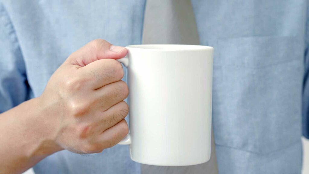 Une tasse à café